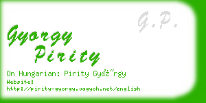 gyorgy pirity business card